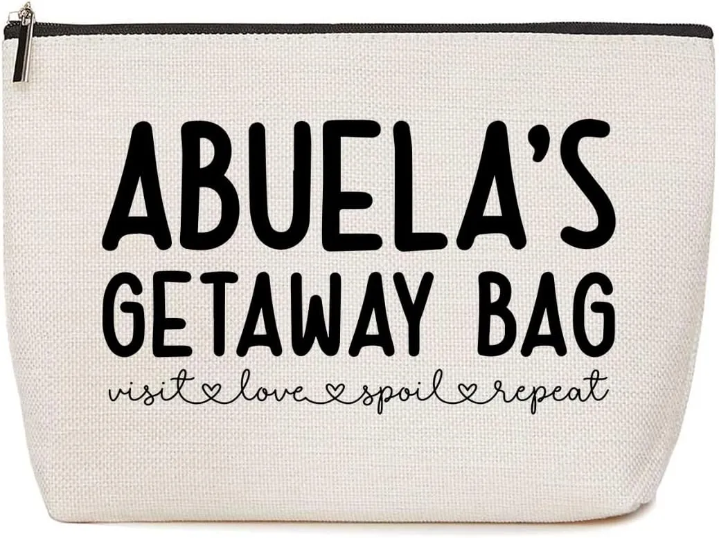 Abuela Gifts Grandma Gifts Makeup Bag Grandma Birthday Gifts Grandmother Gifts First Grandma Gift Appreciation Gifts for Women Nanny Mimi Christmas Retirement Grandmothers Day Gifts Cosmetic Bag