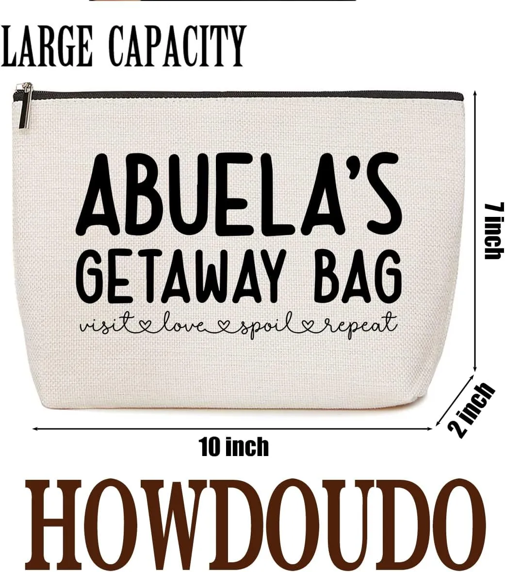 Abuela Gifts Grandma Gifts Makeup Bag Grandma Birthday Gifts Grandmother Gifts First Grandma Gift Appreciation Gifts for Women Nanny Mimi Christmas Retirement Grandmothers Day Gifts Cosmetic Bag