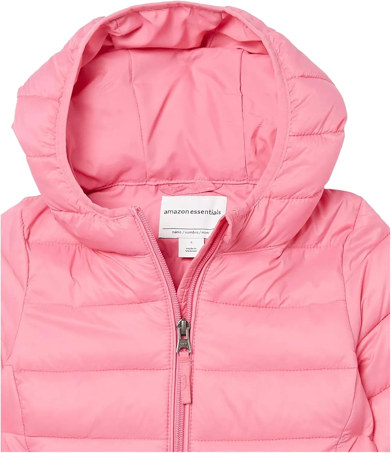 Amazon Essentials Girls and Toddlers' Long Lightweight Hooded Puffer Jacket