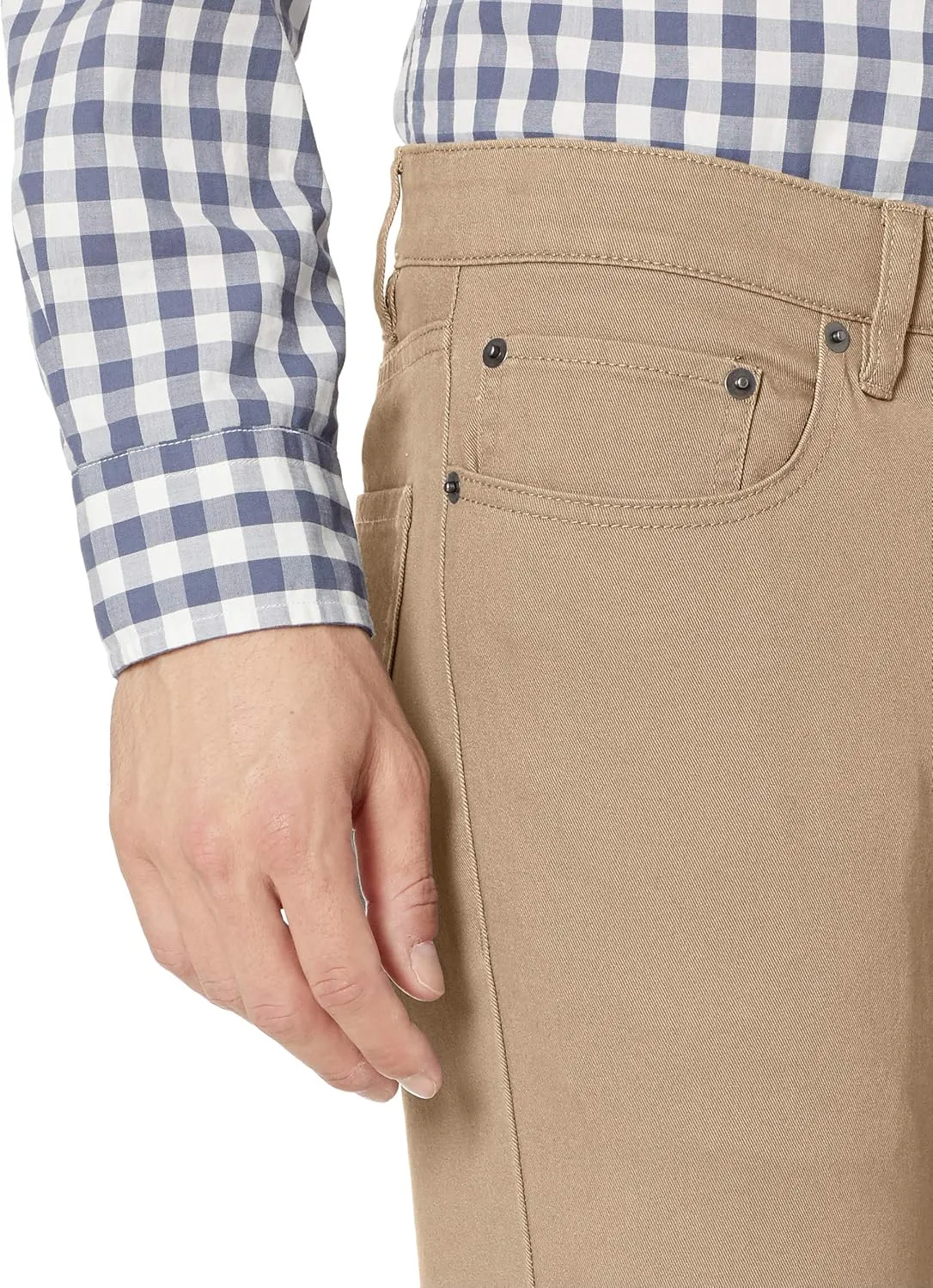 Amazon Essentials Slim Fit Khaki Pants for Men, 5-Pocket Stretch Twill