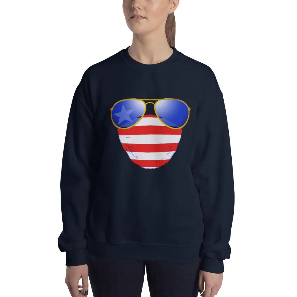 American Dude Abides - Unisex Crew Neck Sweatshirt