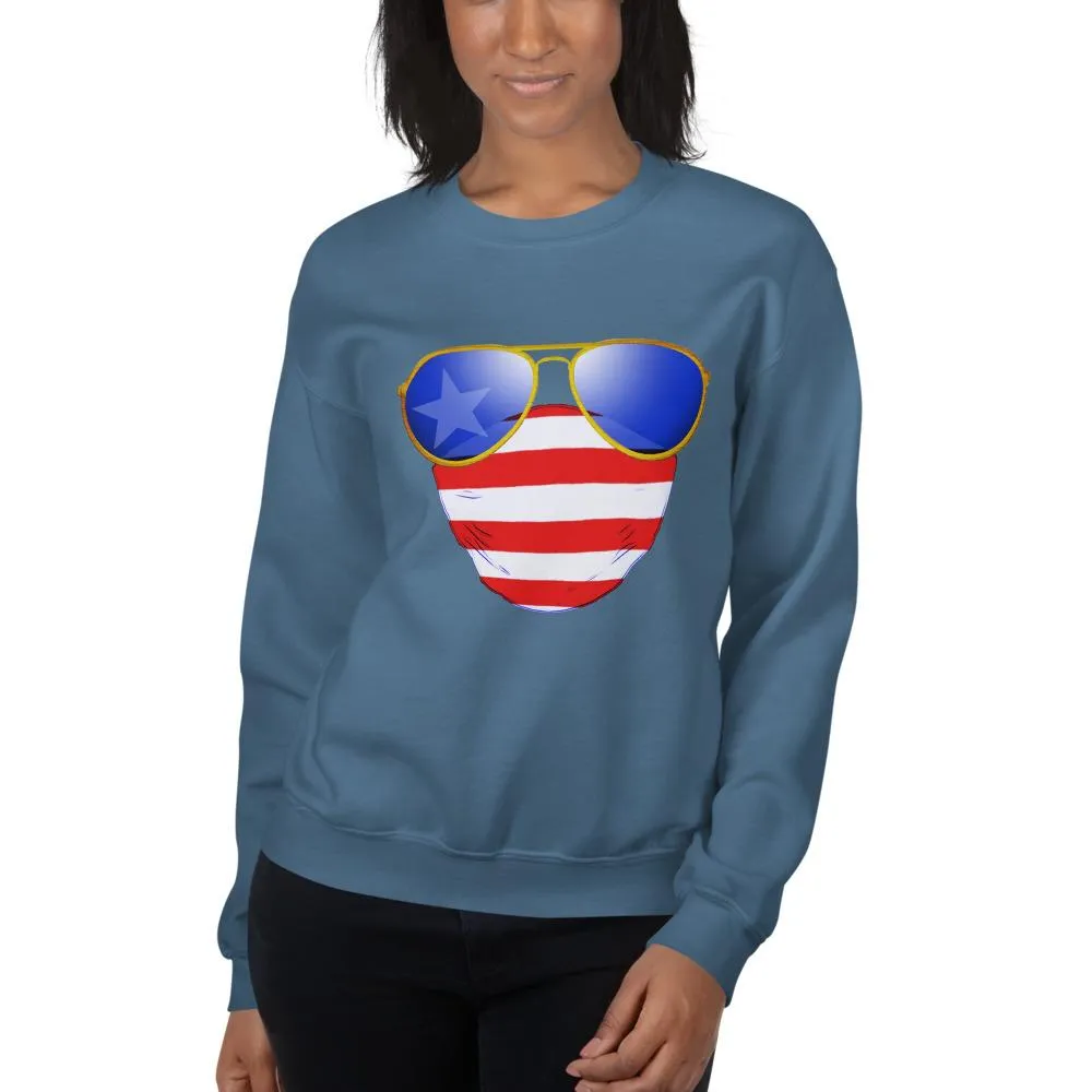 American Dude Abides - Unisex Crew Neck Sweatshirt