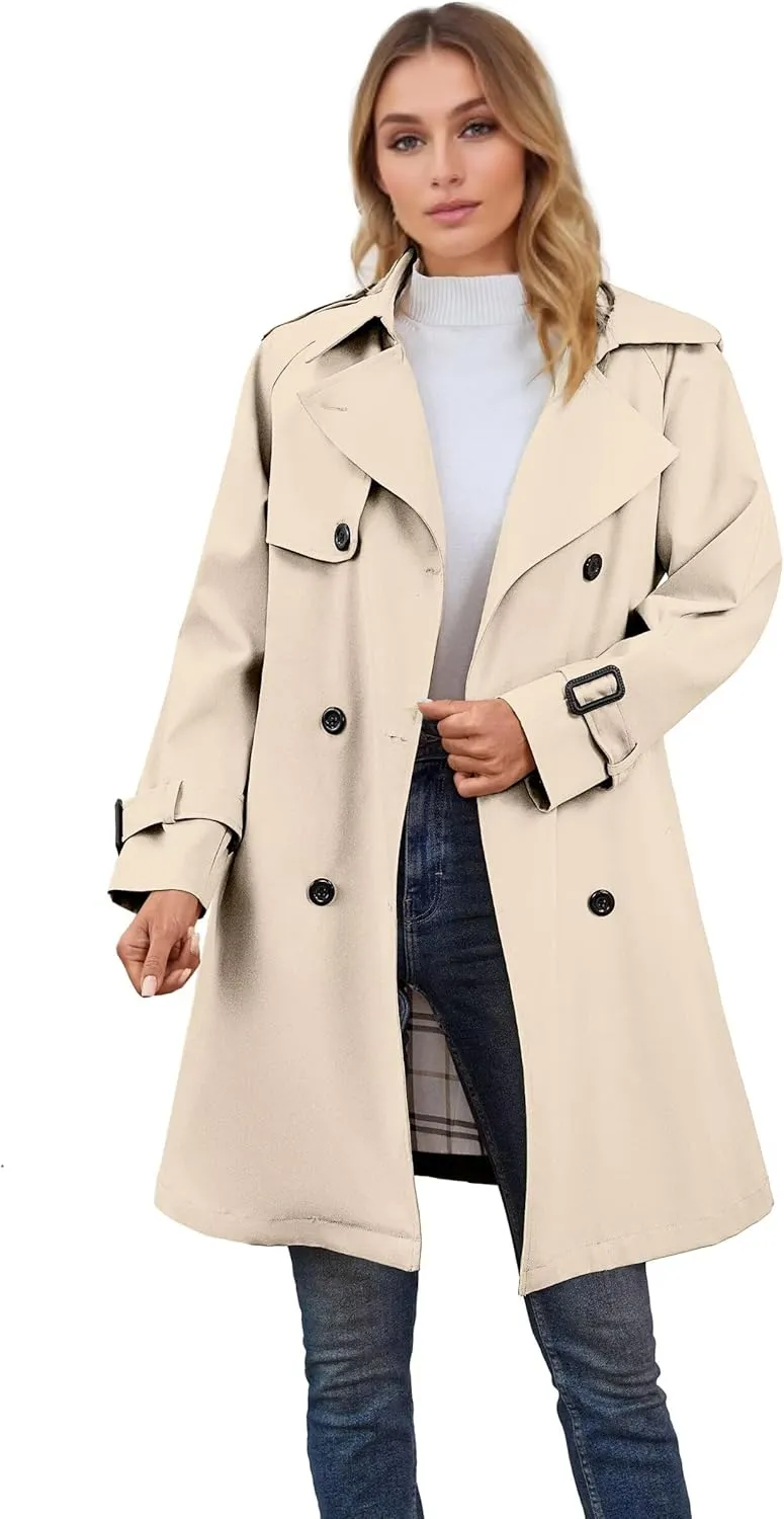 Betusline Girls & Women's Rain Jackets Waterproof Hooded Trench Coat,3 Years - Women 2XL