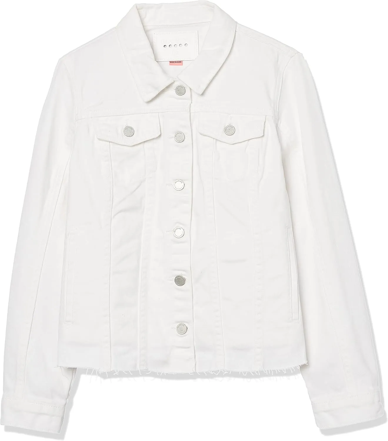 [BLANKNYC] girls Denim Jacket With Fray Hem Finish, Comfortable & Stylish Coat