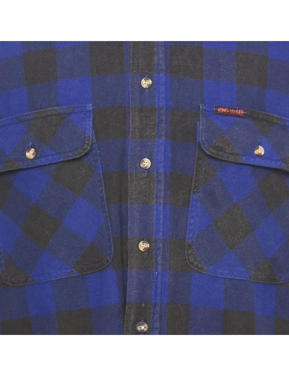 Blue Checked Shirt - M