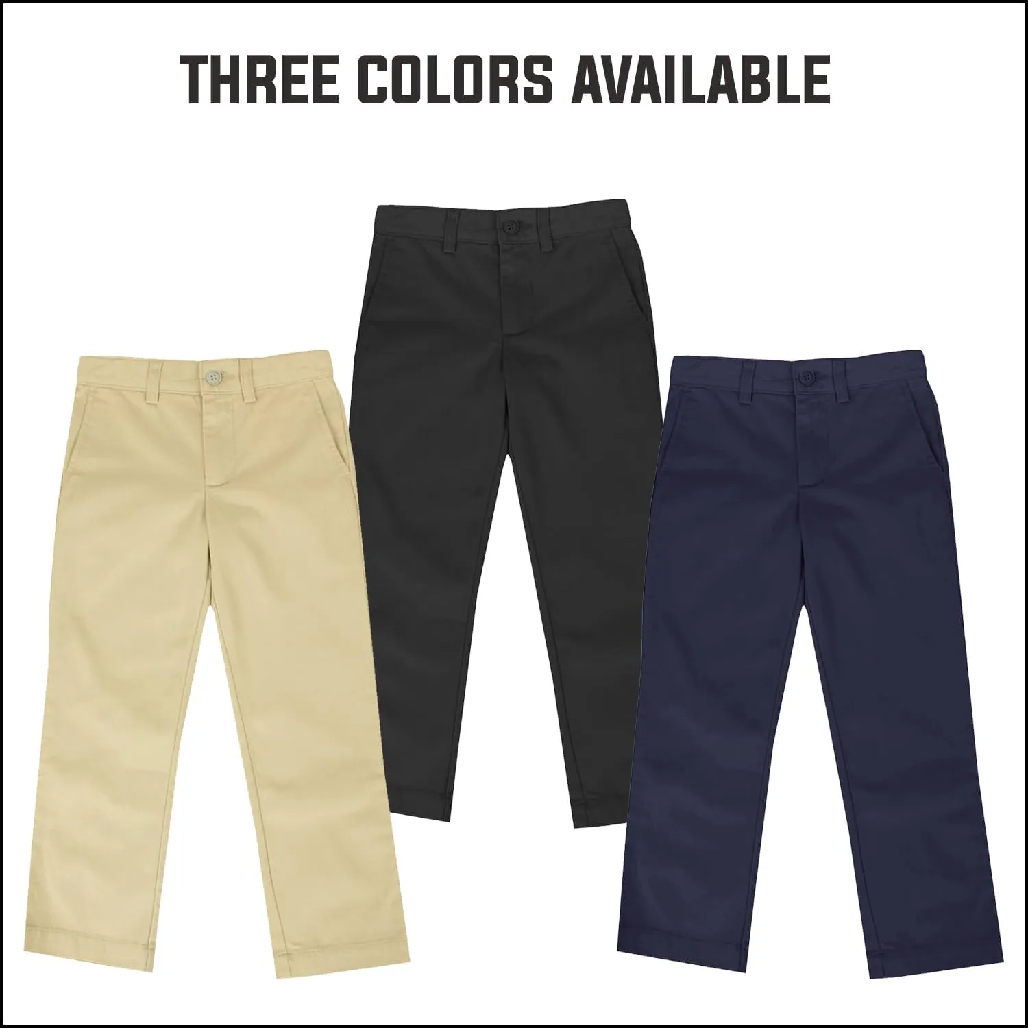 Boy's Super Stretch Slim Fit School Uniform Chino Pants