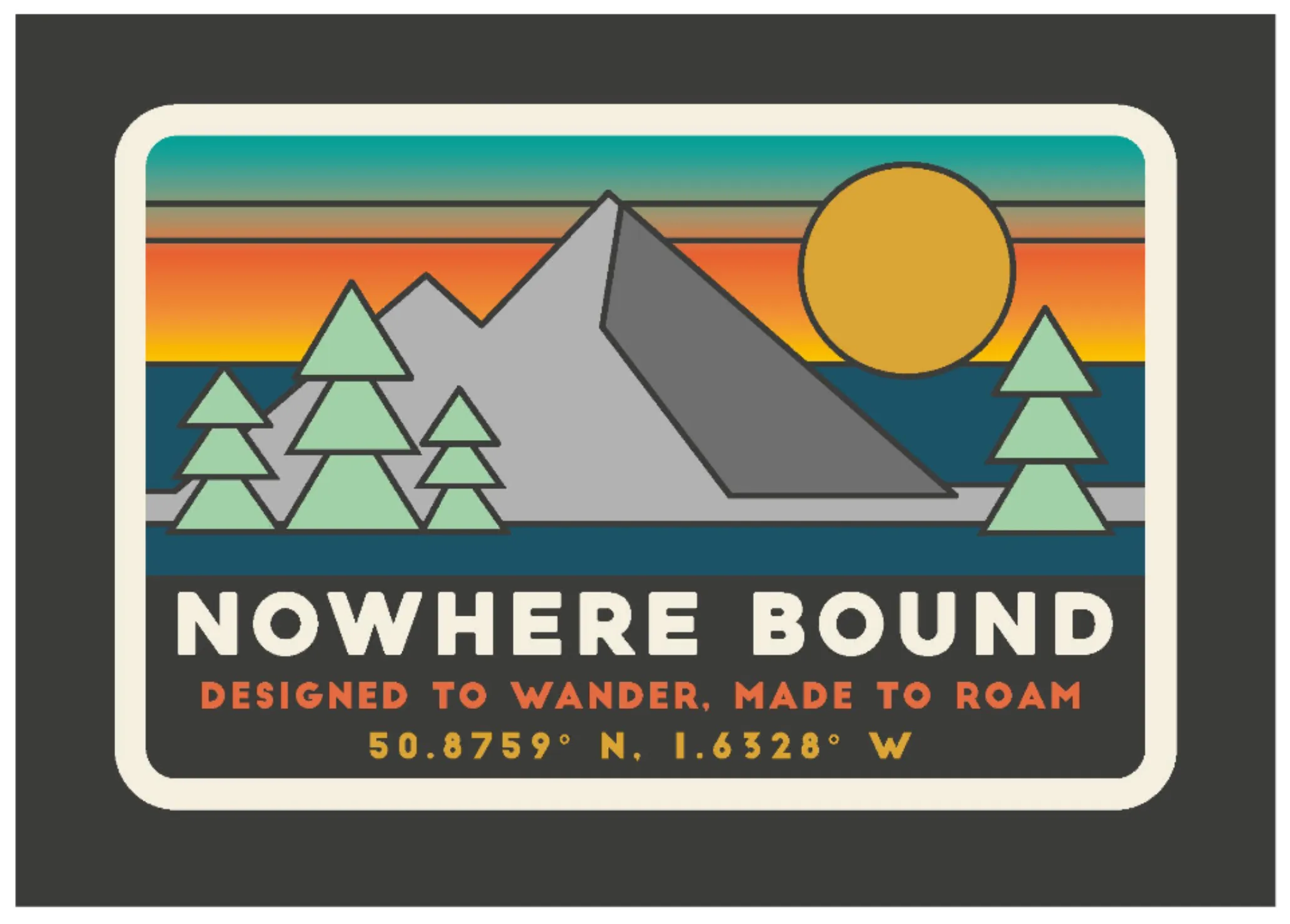 Cabin Recycled Sherpa Blanket - Black 'Nowhere Bound' Print