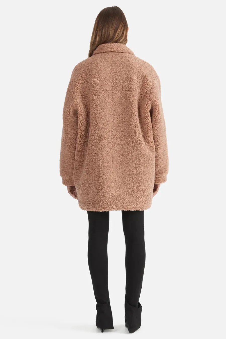 Carla Faux Fur Shacket Hazelnut