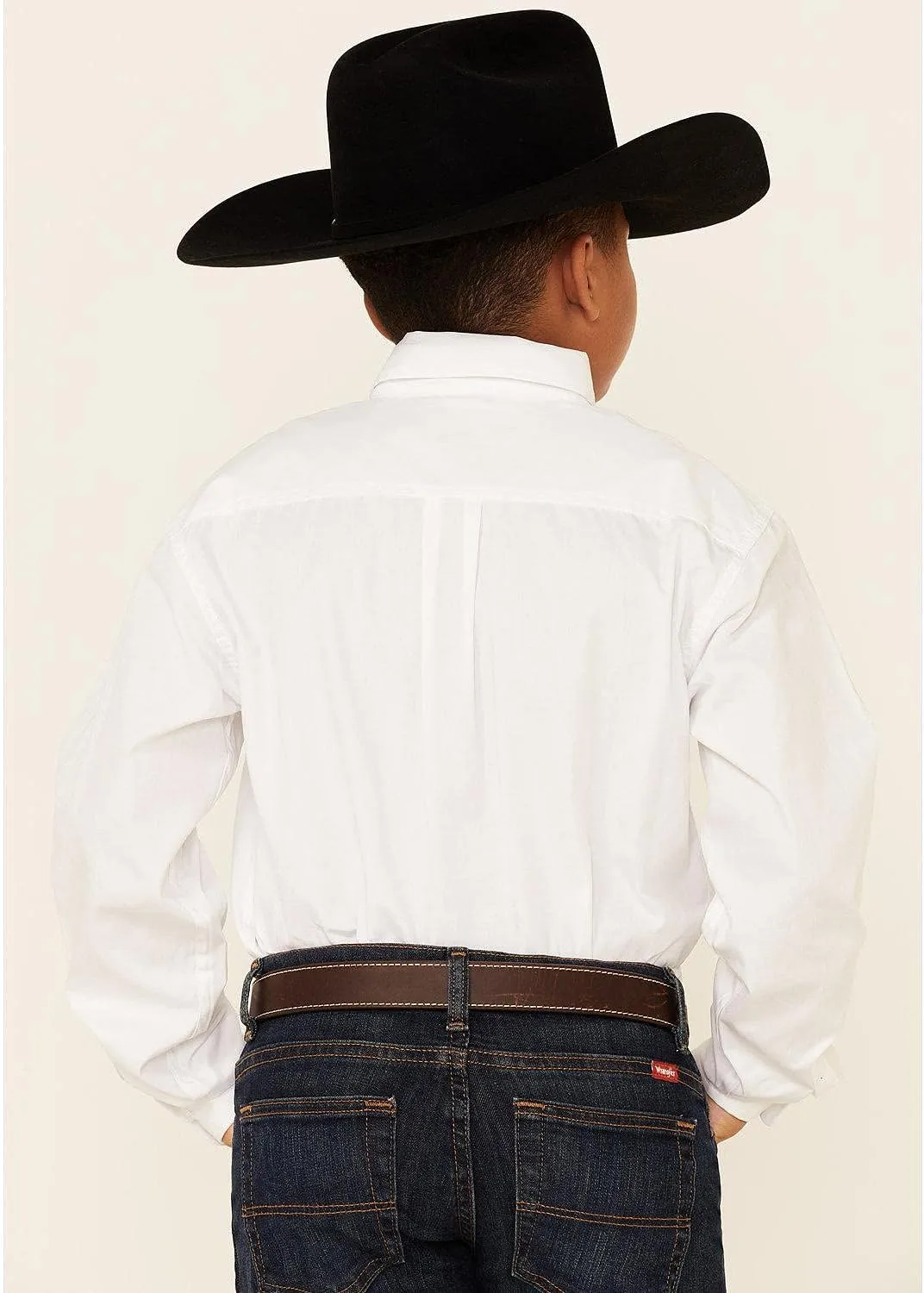 Cinch Boys' Big Classic Fit Long Sleeve Button One Open Pocket Solid