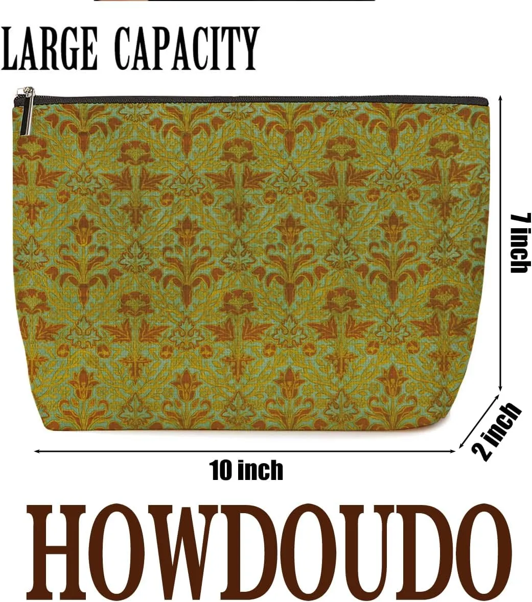 Classic Flower Botanical Floral Makeup Bag Skincare Bag Travel Toiletry Bag Makeup Pouch Cosmetic Bag Birthday Christmas Thank You Friendship Gifts for Women Aunt Girls Mom Friends Sister Daughter