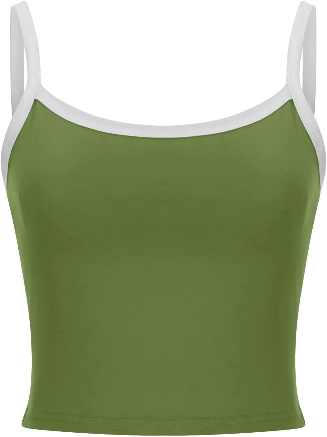 Color Block Tank Tops Women Sleeveless Crop Camisole Casual Slim Cropped Y2k Shirts Trendy Summer Square Neck Tees