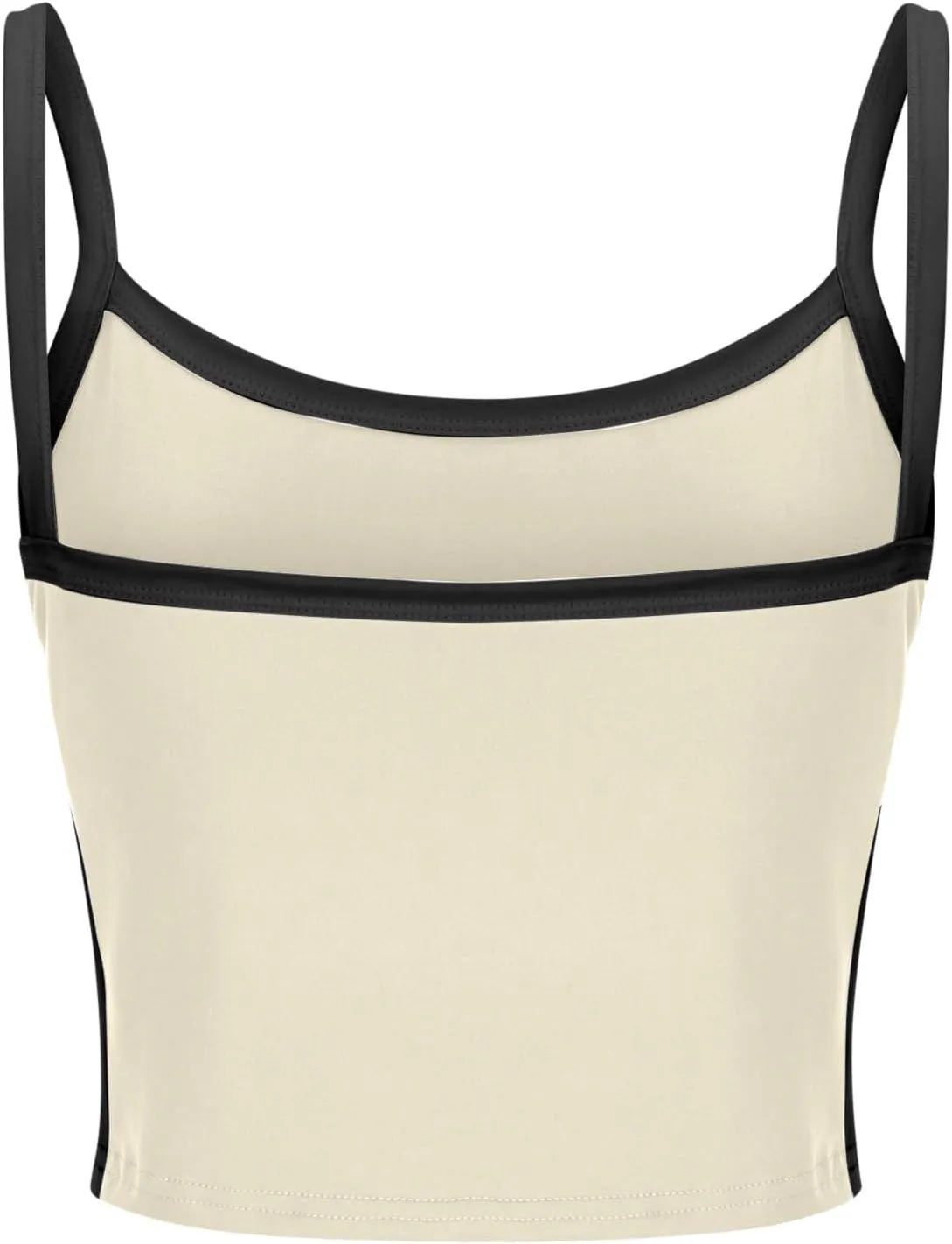 Color Block Tank Tops Women Sleeveless Crop Camisole Casual Slim Cropped Y2k Shirts Trendy Summer Square Neck Tees