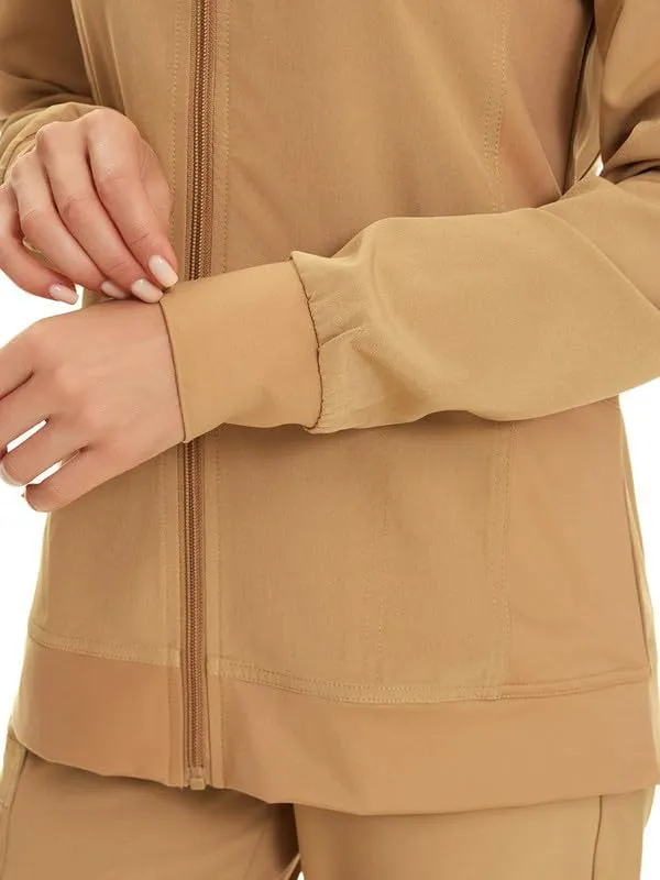 COZYFIT Scrub Jackets for Woman, Zip Front Nurse Jacket, 4-Way Stretch Fabric