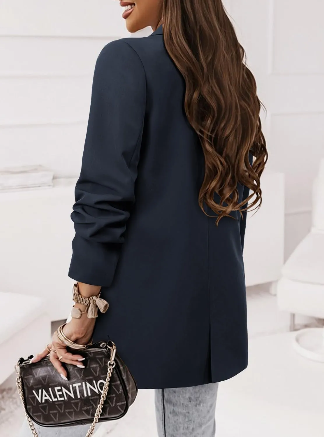 CRAZY GRID Women Business Casual Blazer Jacket Fashion with Lined Work Professional Suit Jacket