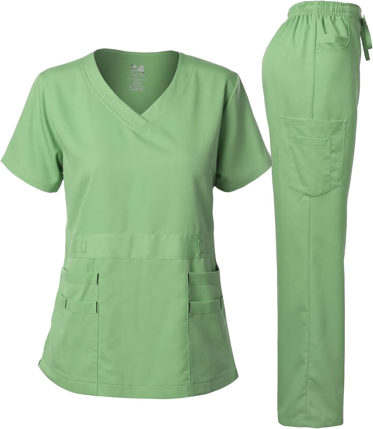Dagacci Medical Uniform Natural Stretch Premium Women's Scrubs Set Stretch Ultra Soft Top and Pants