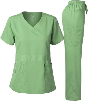 Dagacci Medical Uniform Natural Stretch Premium Women's Scrubs Set Stretch Ultra Soft Top and Pants Dagacci Medical Uniform Natural Stretch Premium Women's Scrubs Set Stretch Ultra Soft Top and Pants