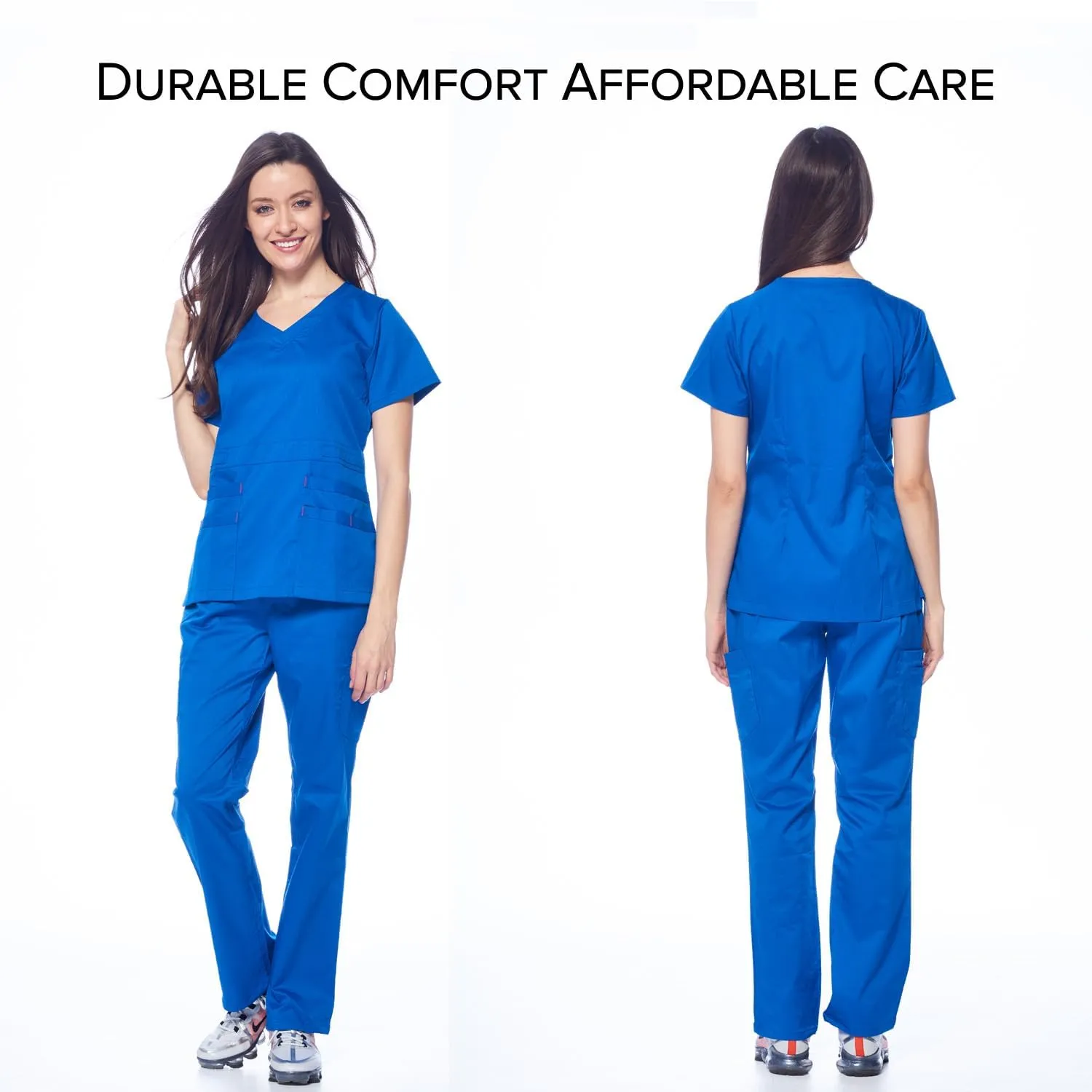 Dagacci Medical Uniform Natural Stretch Premium Women's Scrubs Set Stretch Ultra Soft Top and Pants
