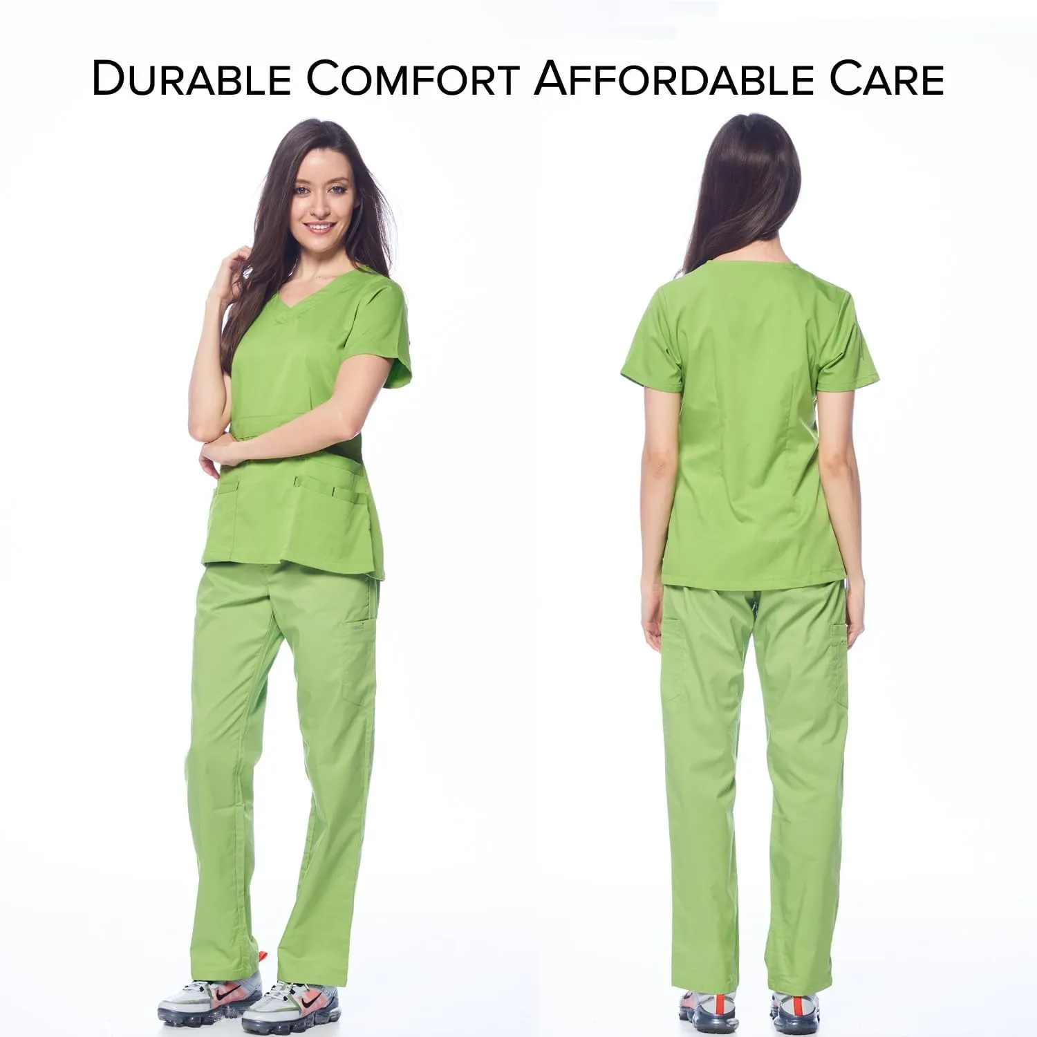 Dagacci Medical Uniform Natural Stretch Premium Women's Scrubs Set Stretch Ultra Soft Top and Pants