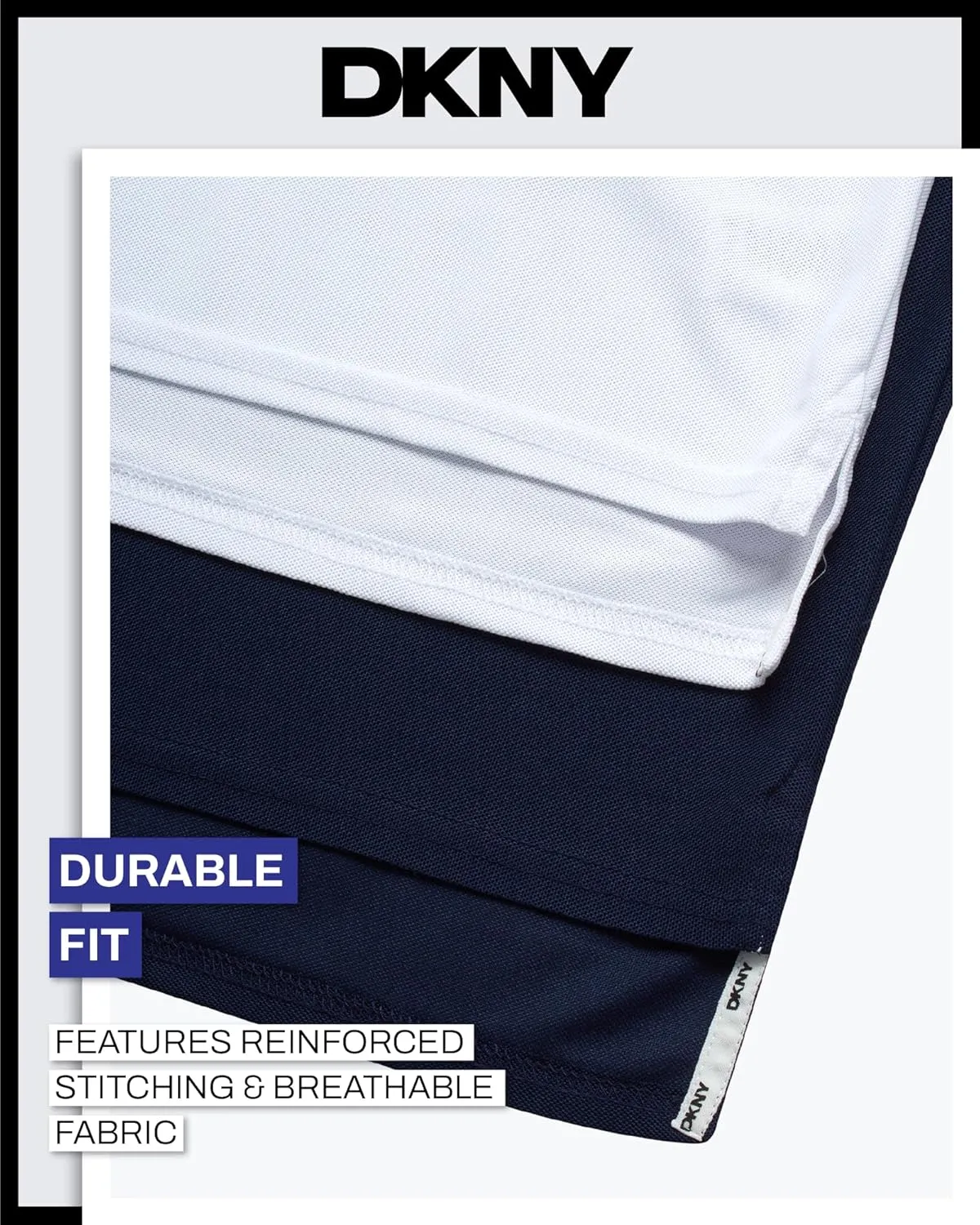DKNY Boys' Polo Shirt - 2 Pack Active Short Sleeve School Uniform Golf Shirts for Boys, Quick Dry Performance Fabric (8-20)