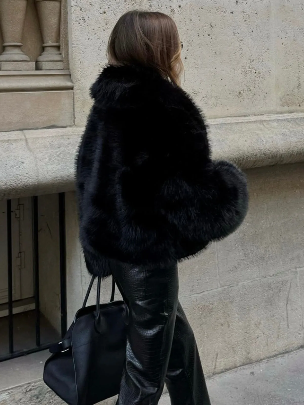 Faux Fur Cropped Jacket