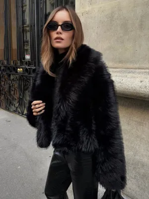 Faux Fur Cropped Jacket