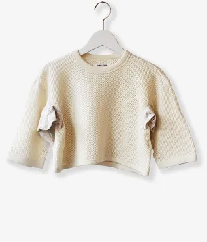 FUMIKA_UCHIDA/Striped Flannel Wool Mesh SHORT-SLEEVE THERMAL(KINARI)