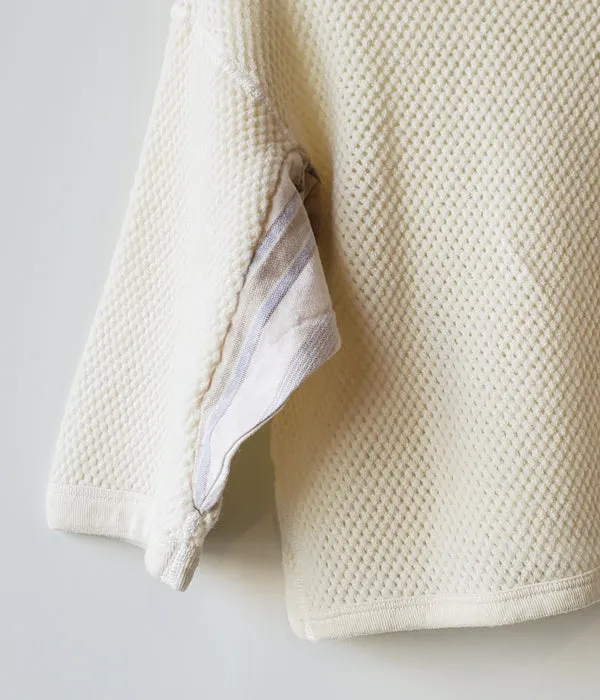 FUMIKA_UCHIDA/Striped Flannel Wool Mesh SHORT-SLEEVE THERMAL(KINARI)