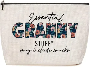 Granny Gifts Grandma Gifts Floral Makeup Bag Grandma Birthday Gifts Grandmother Gifts First Grandma Gift Appreciation Gifts for Women Nanny Christmas Retirement Grandmothers Day Gifts Cosmetic Bag