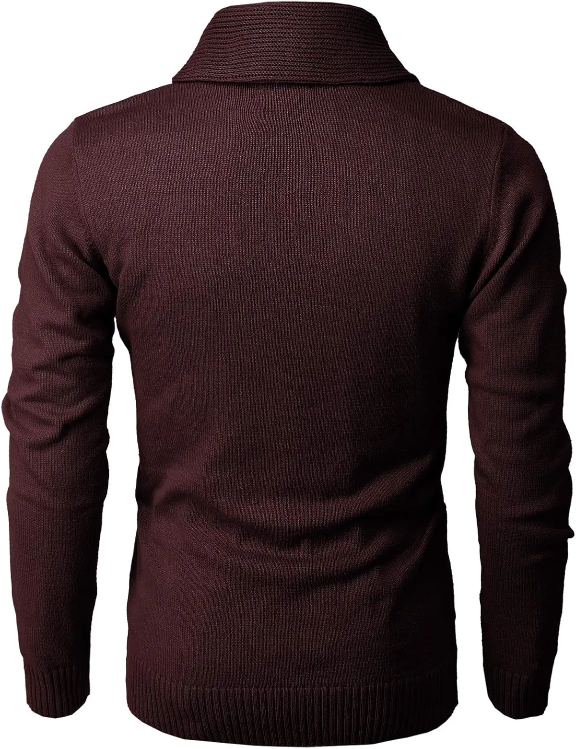 H2H Mens Casual Comfortable Fit Cardigan Sweater Shawl Collar Soft Fabric