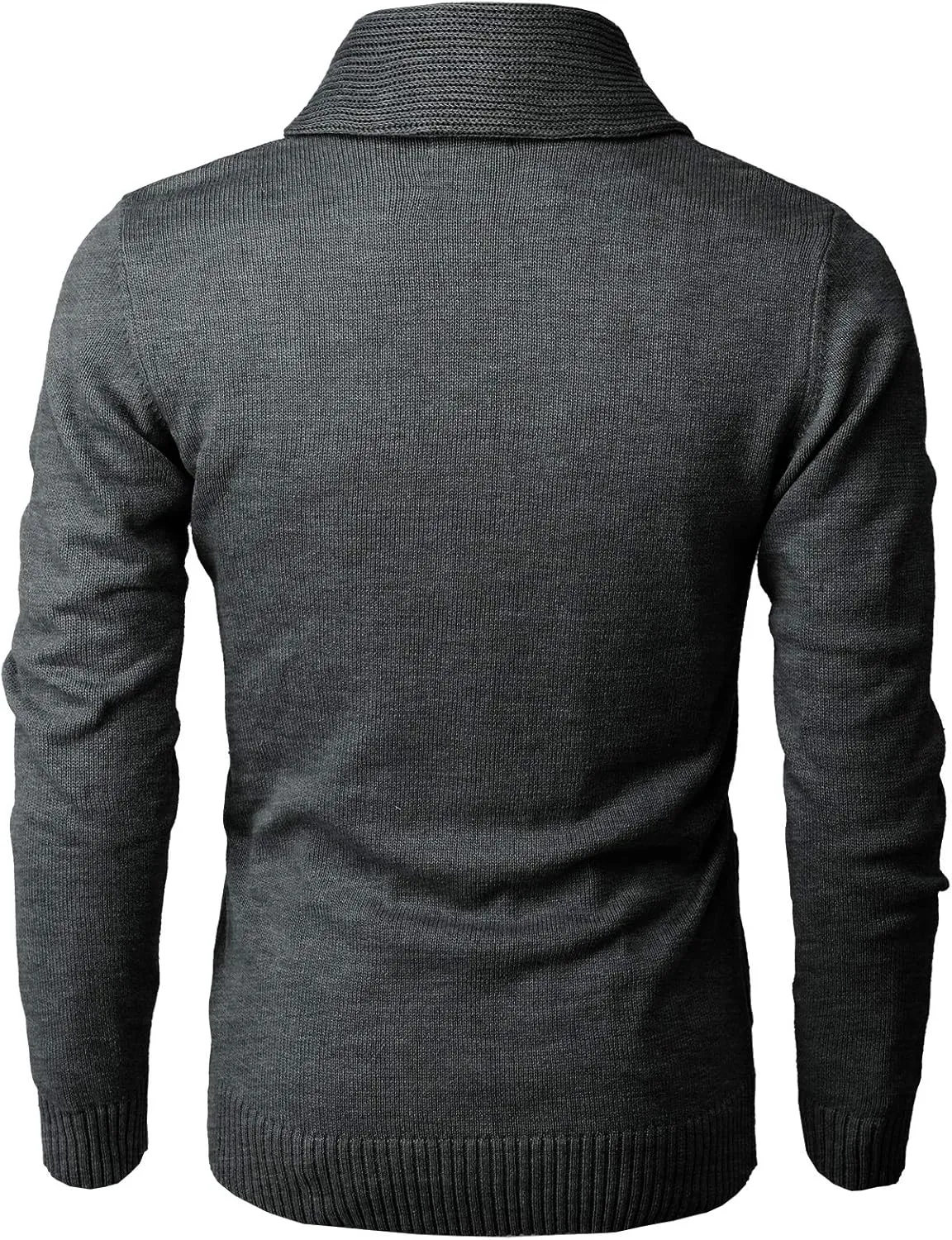 H2H Mens Casual Comfortable Fit Cardigan Sweater Shawl Collar Soft Fabric