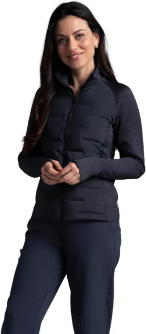 IBKUL Puff Jacket  Luxe Down Insulation, Ribbed Stitching, Mock Neck  Cold Weather Essential  32000 Charcoal Solid XL