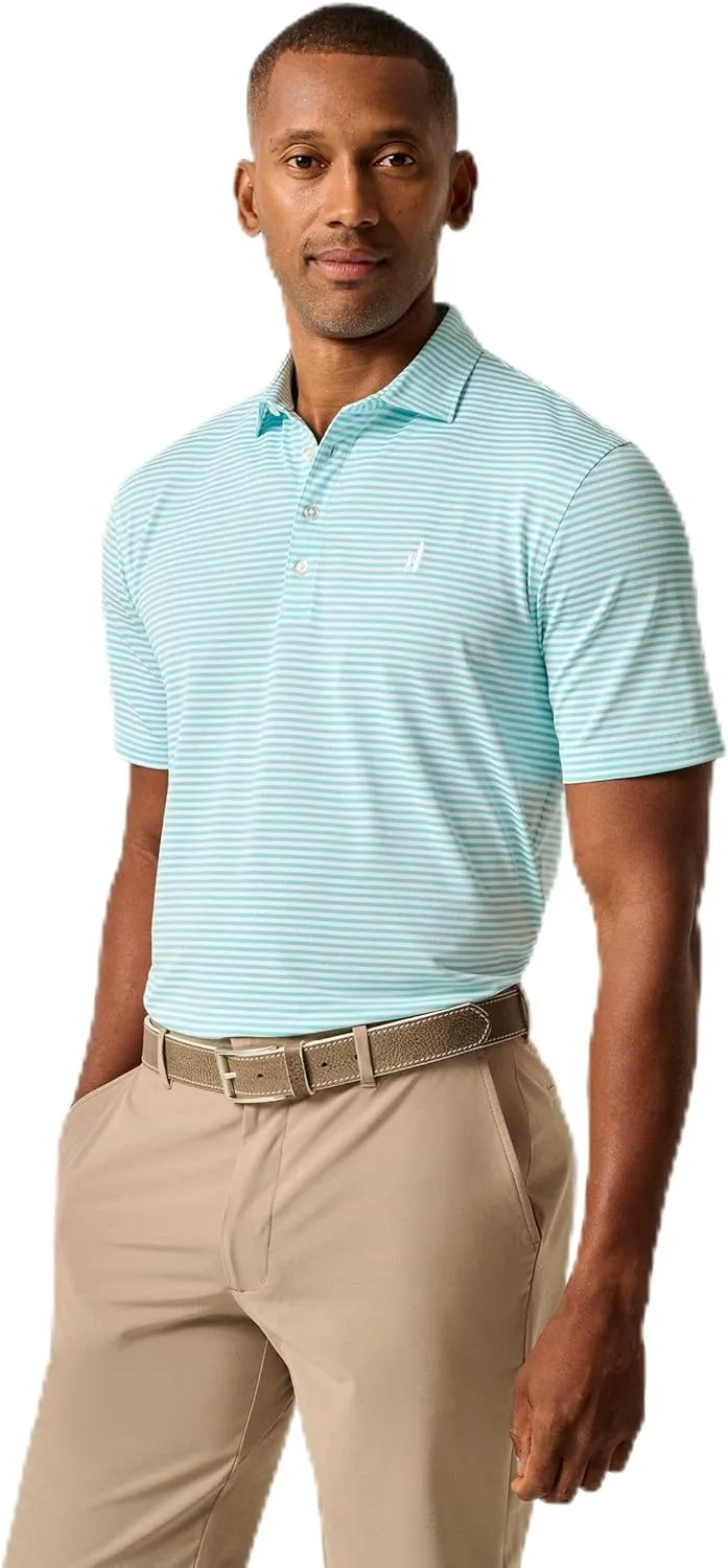 johnnie-O Performance Mesh Polo - Hunter Stripe