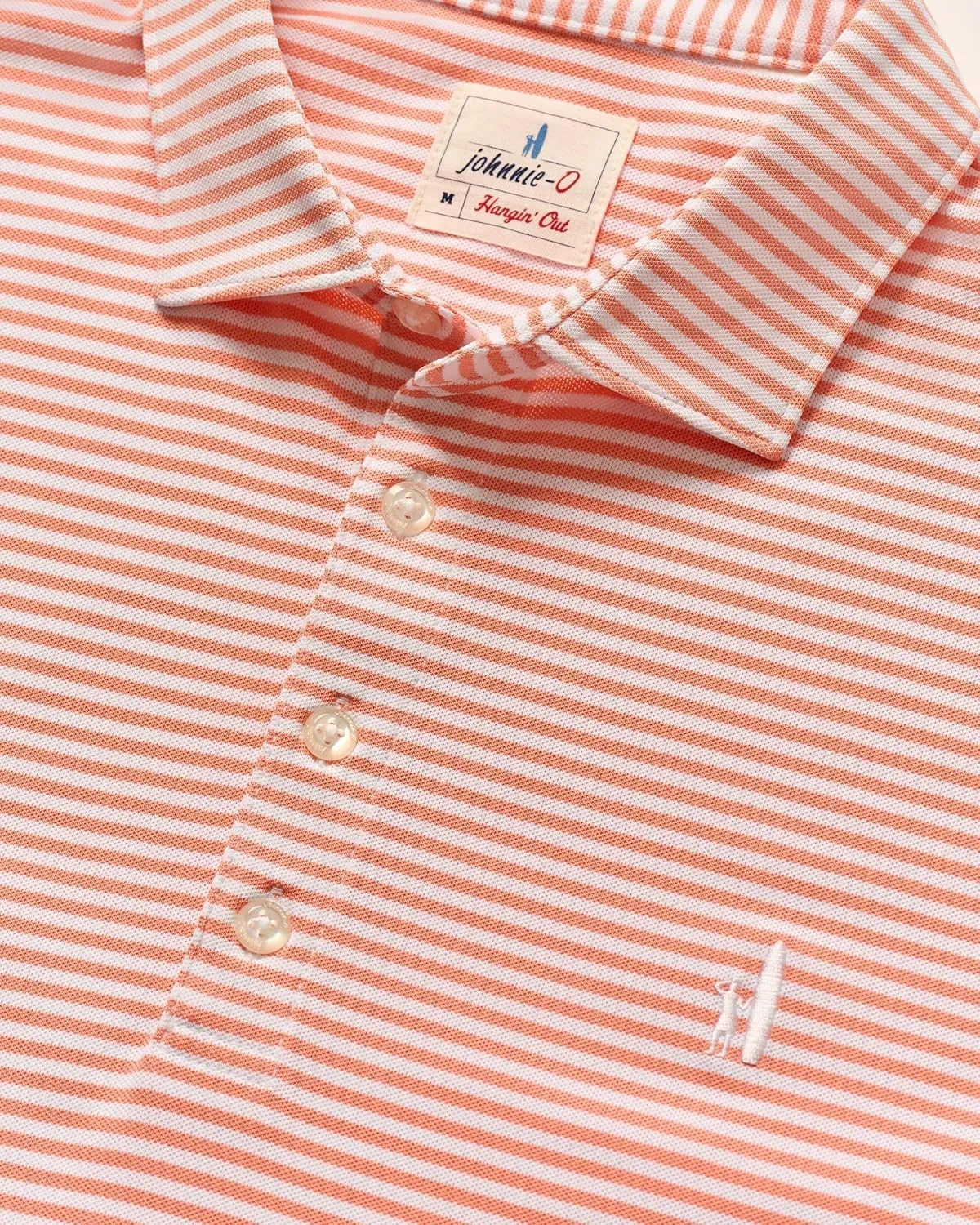 johnnie-O Performance Mesh Polo - Hunter Stripe