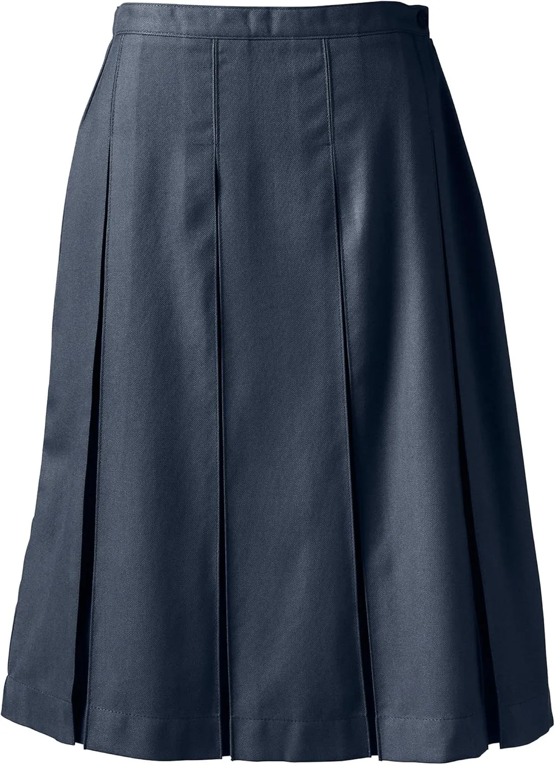 Lands' End School Uniform Women's Solid Box Pleat Skirt Below The Knee