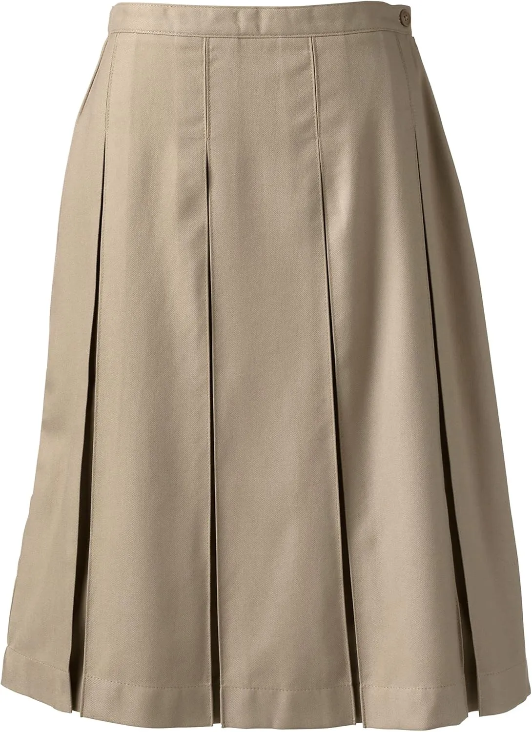 Lands' End School Uniform Women's Solid Box Pleat Skirt Below The Knee