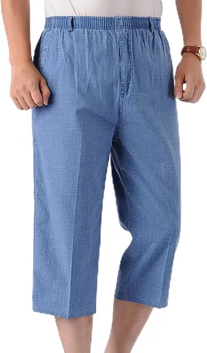 Linen Pants Mens Casual Pants Relaxed-Fit Beach Pants Summer Yoga Pants Drawstring Elastic Waist Pants