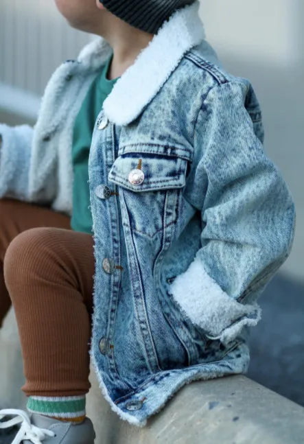 Little   Loved - Sherpa-lined Denim Jacket