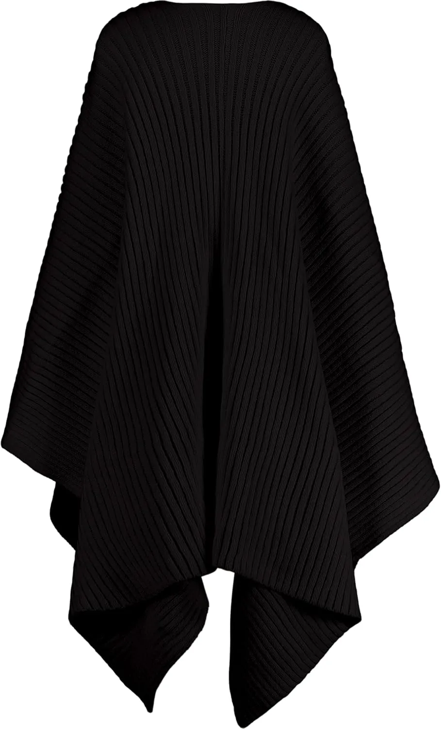 Lucky Brand Women's Rib Knit Ruana, Shawl Wrap Poncho, Stylish & Comfortable
