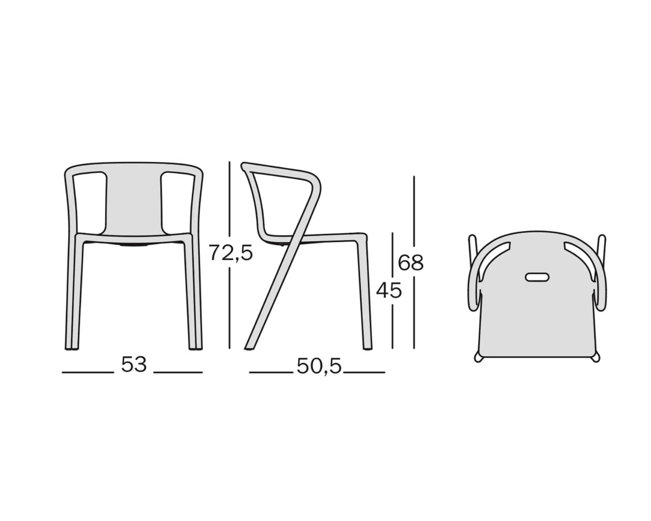Magis Air armchair, Grey Anthracite