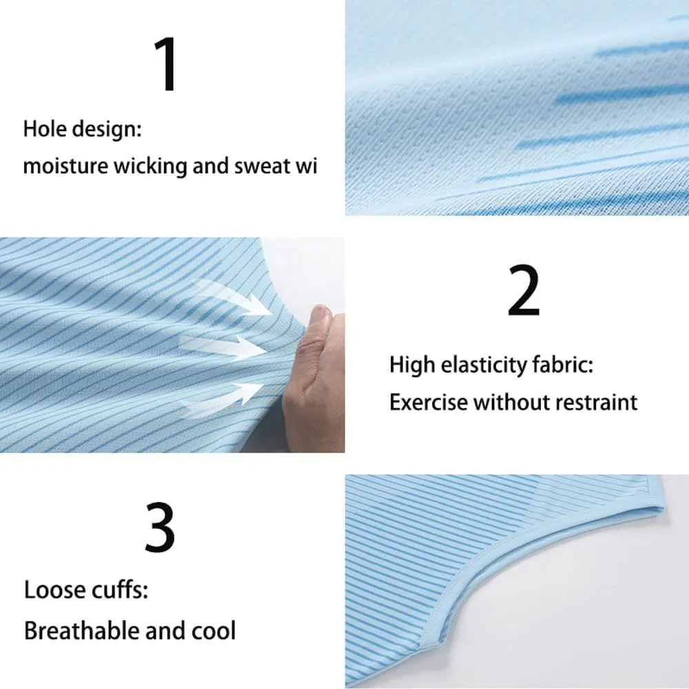 Men's Athletic Tank Top, Quick-Dry Sleeveless Shirt with Diagonal Stripe Design, 3-Pack Black White Blue