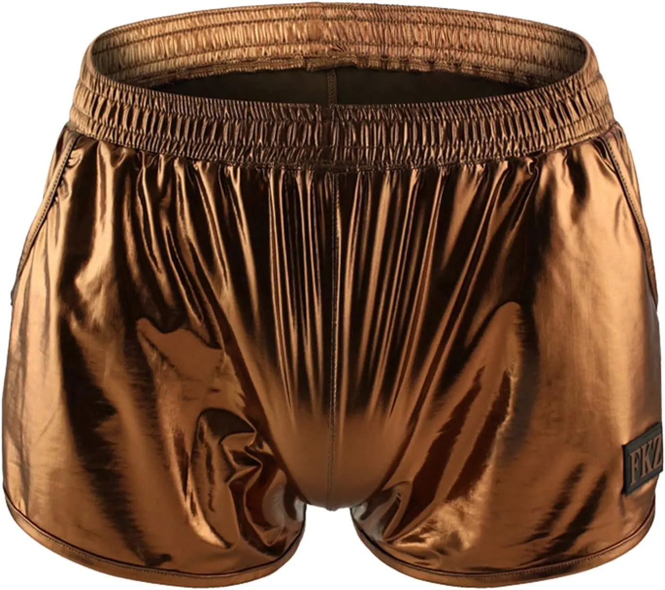 Men's Leather Underwear Sexy Boxer Underpants Bronzed Faux Leather Stretch Pants Fashion Stretch Briefs