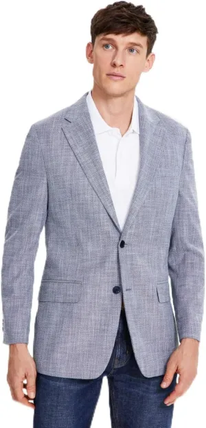 Mens Modern fit Sport Coat Blazer 42 L Blue Solid