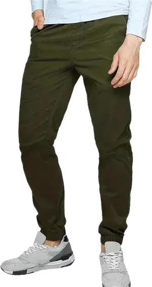 Men's Skinny Slim Fit Stretch Pants Lightweight Stretch Hiking Slack Mid Rise with Flex Waist Trousers (Green,XX-Large)