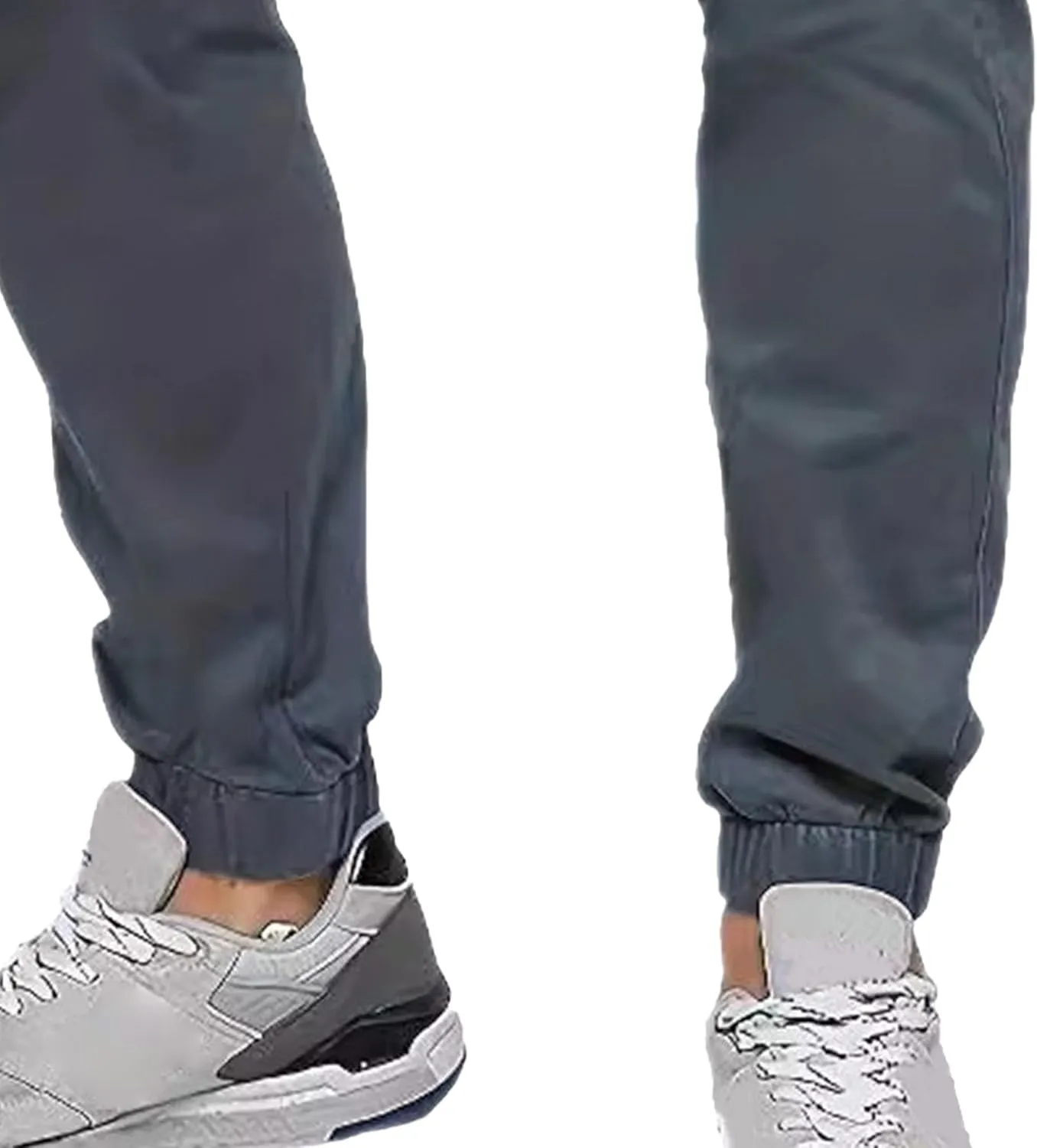 Men's Skinny Slim Fit Stretch Pants Lightweight Stretch Hiking Slack Mid Rise with Flex Waist Trousers