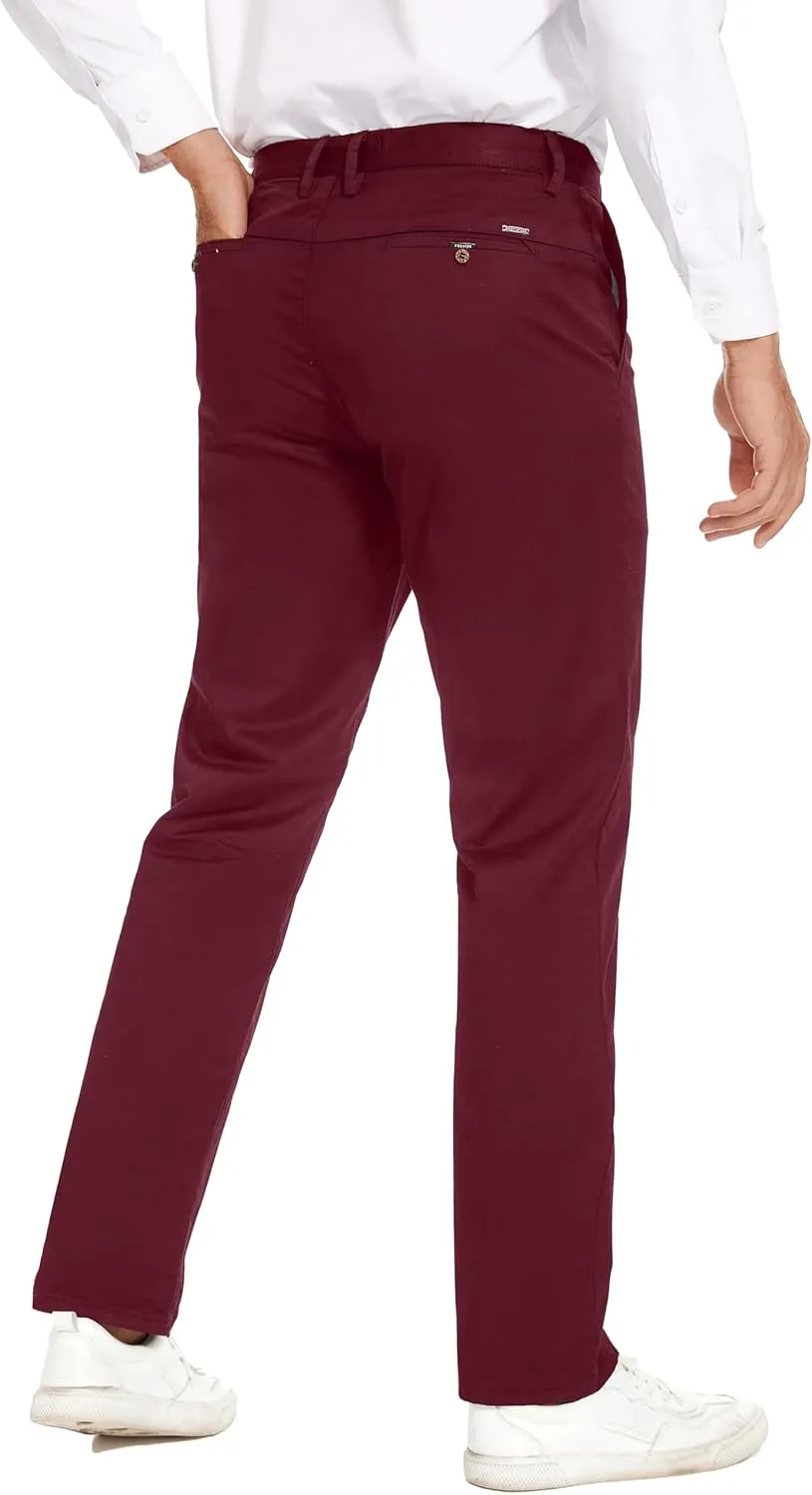 Men's Slim-Fit Stretch Cotton Fashion Tapered Casual Chino Pants
