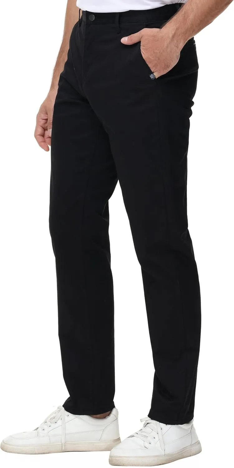 Men's Slim-Fit Stretch Cotton Tapered Casual Chino Pants