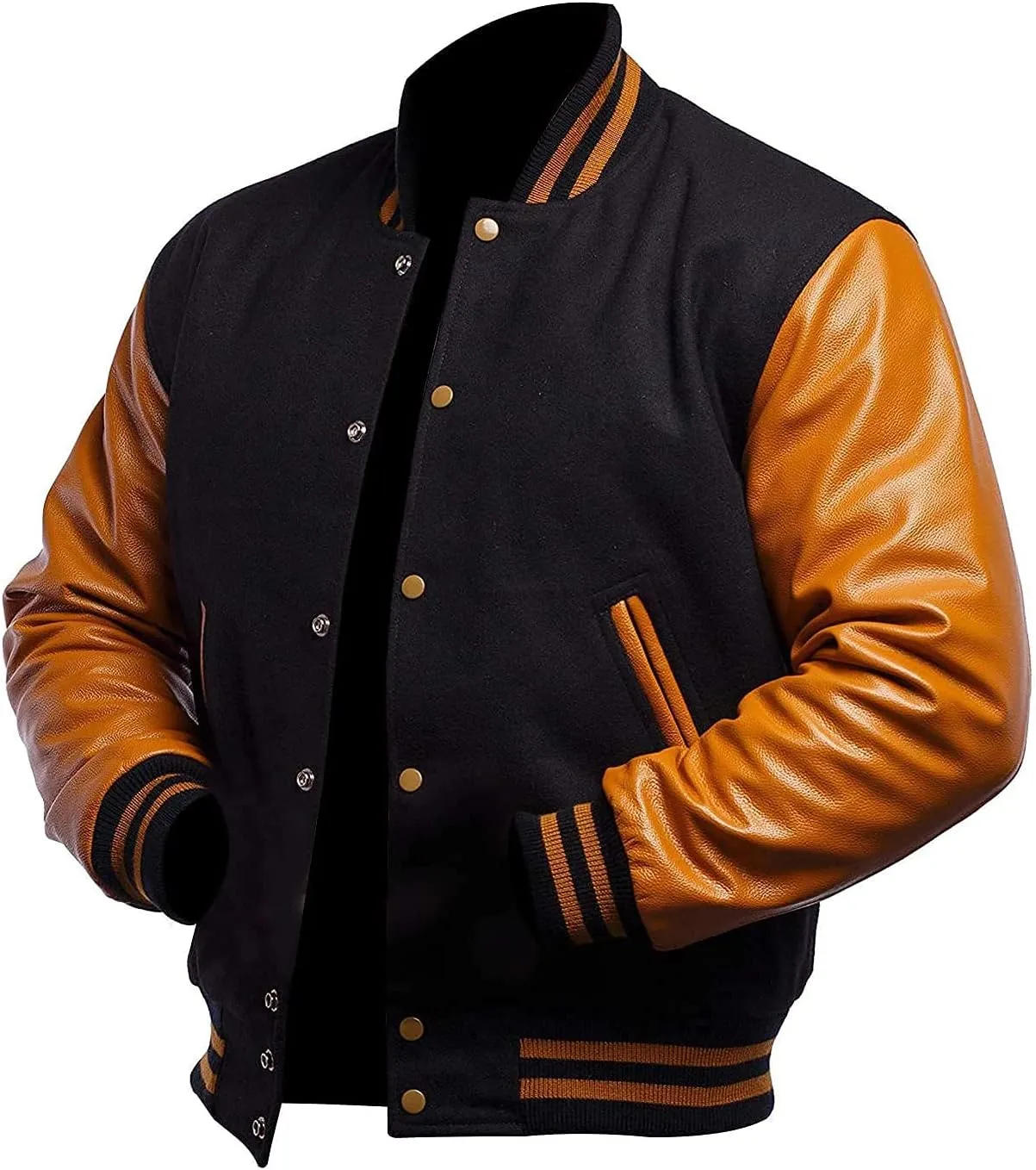 Men's Varsity Lettermans Jacket - School College Letterman Baseball Bomber Jackets for Men