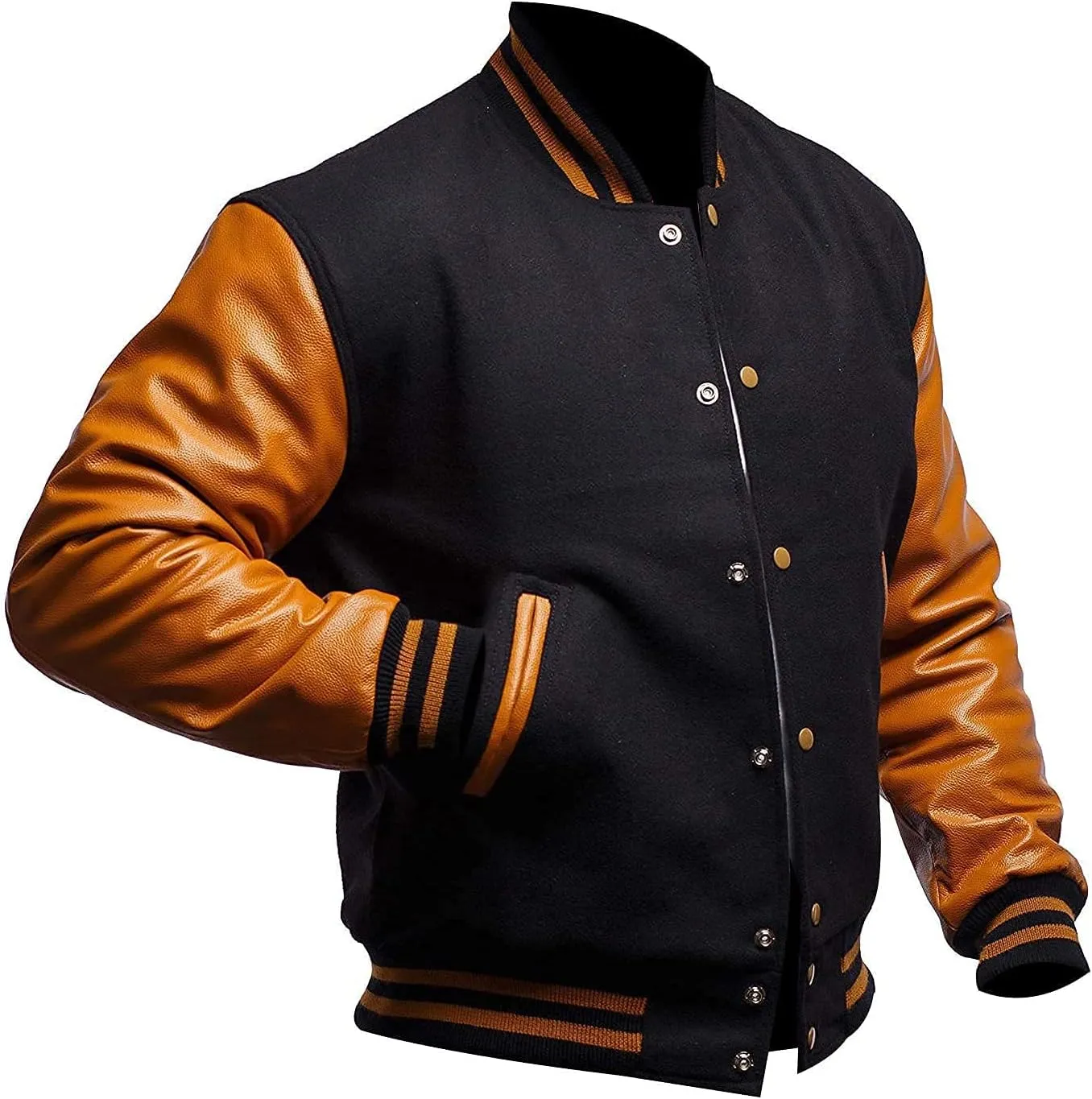 Men's Varsity Lettermans Jacket - School College Letterman Baseball Bomber Jackets for Men