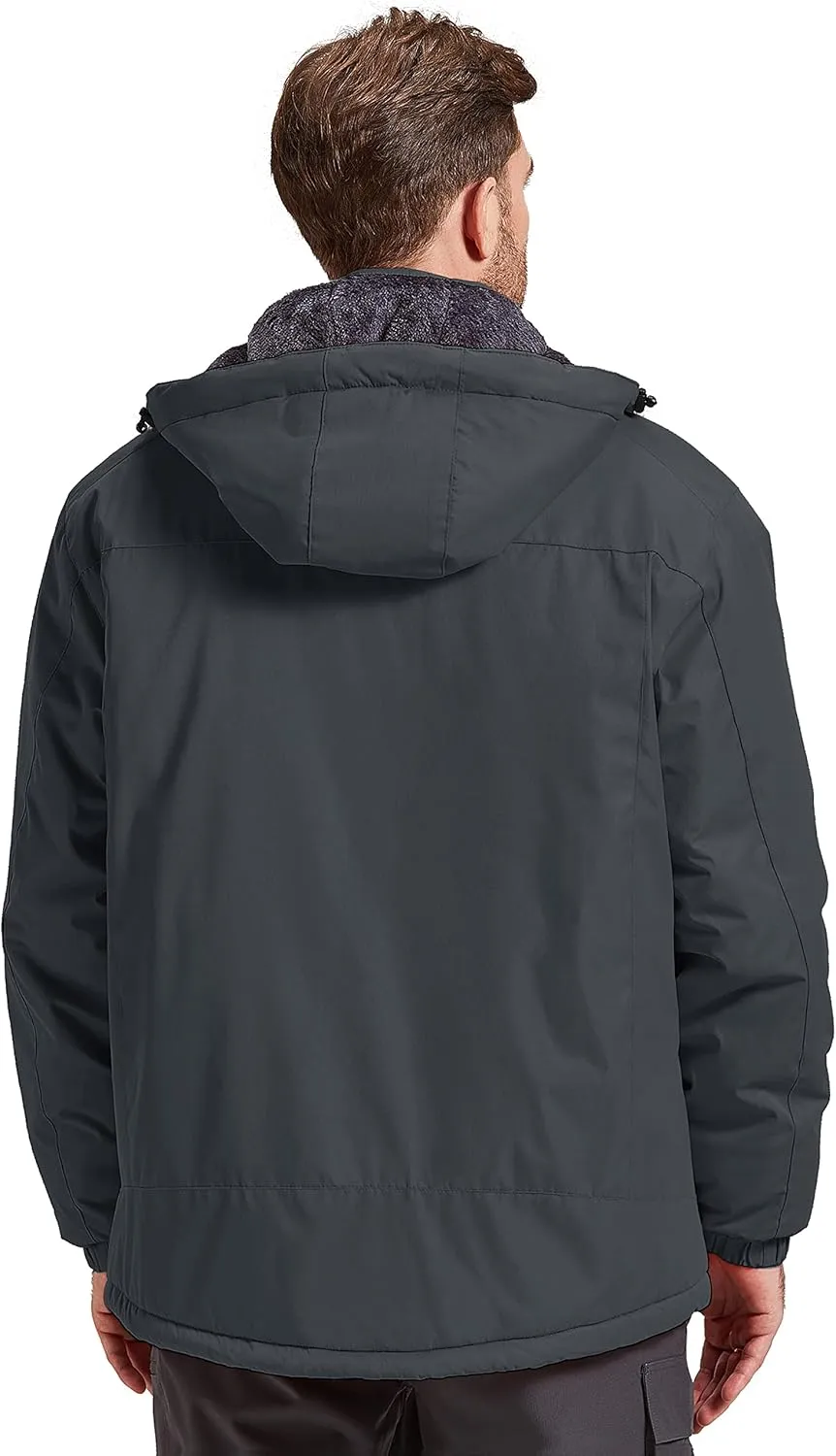 Men's Winter Skiing Jacket Waterproof Warm Snow Fleece LiningCoat Mountain Hooded Windproof Rain Jacket S-5XL