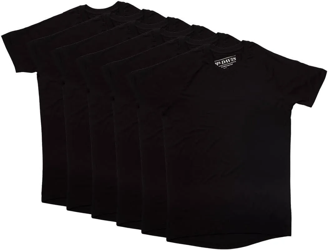 Mr. Davis Men's Bamboo Viscose Traditional Cut Crew Neck Undershirt - Stylish Crew Neck Undershirts for a 6 Pack